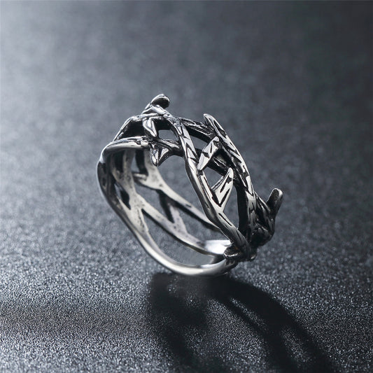 Crown of thorns Titanium Ring