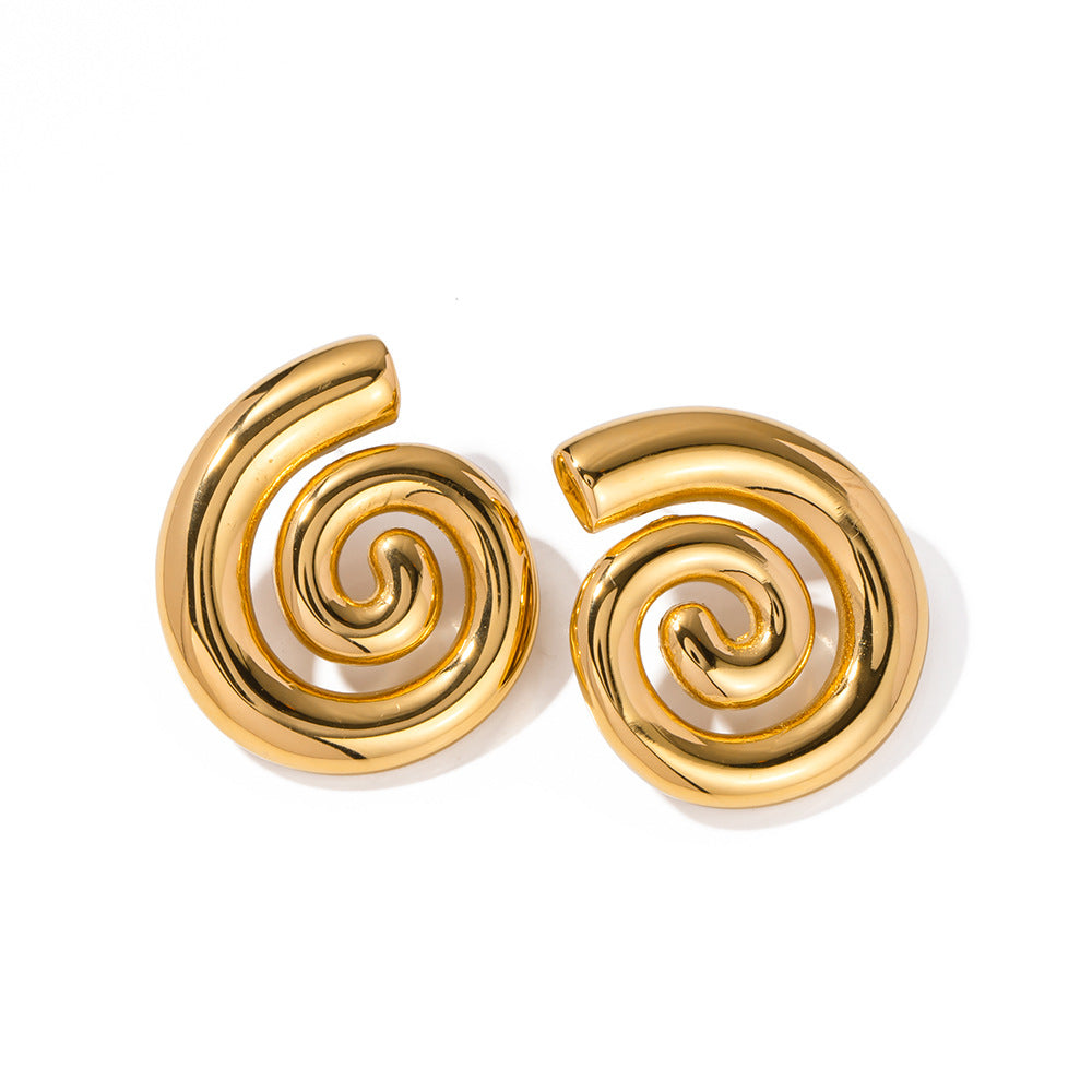 Minimal Spiral Earrings