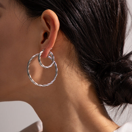 Minimalist Line Thread Earrings