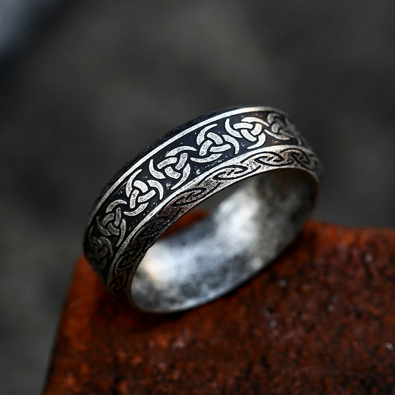 Runes Words Stainless Ring