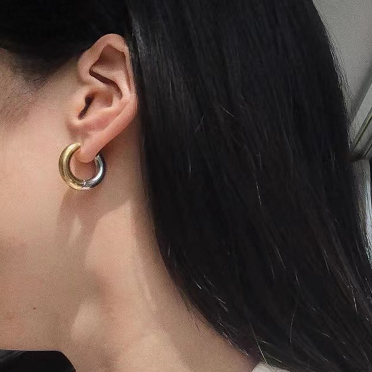 18k Gold-plated Titanium Geometric Earrings-Tupopdan Karakoram Store