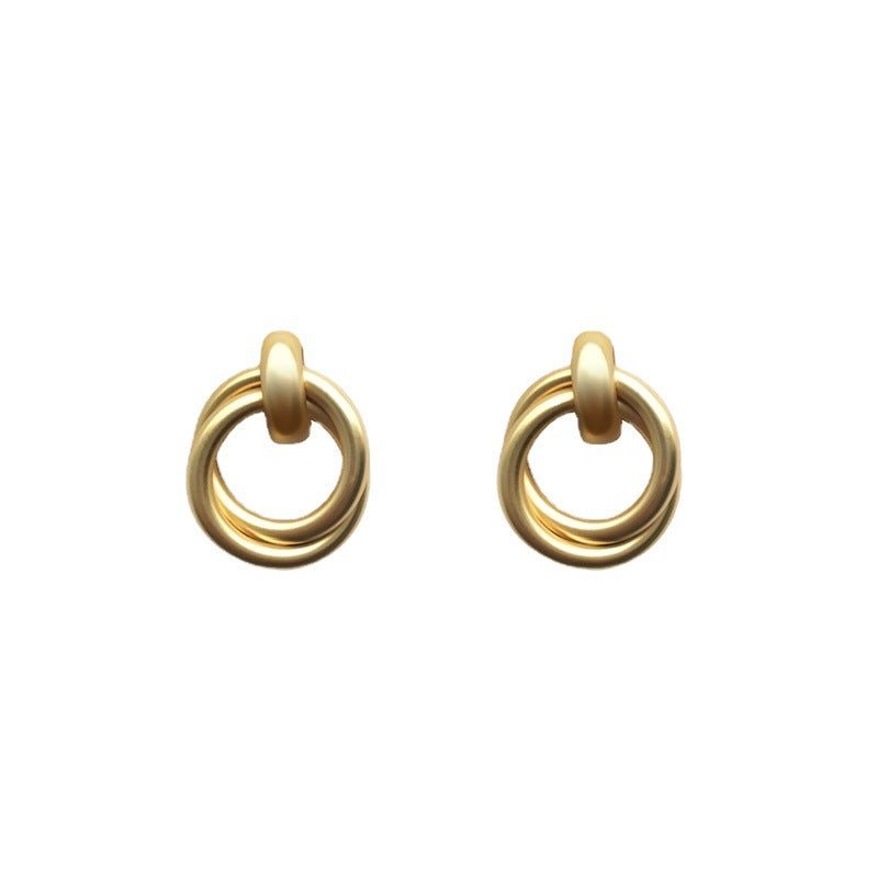 Minimal Circle Rings Earrings