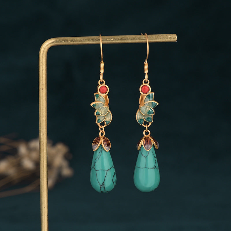 Magnolia - Jade Antique Earrings