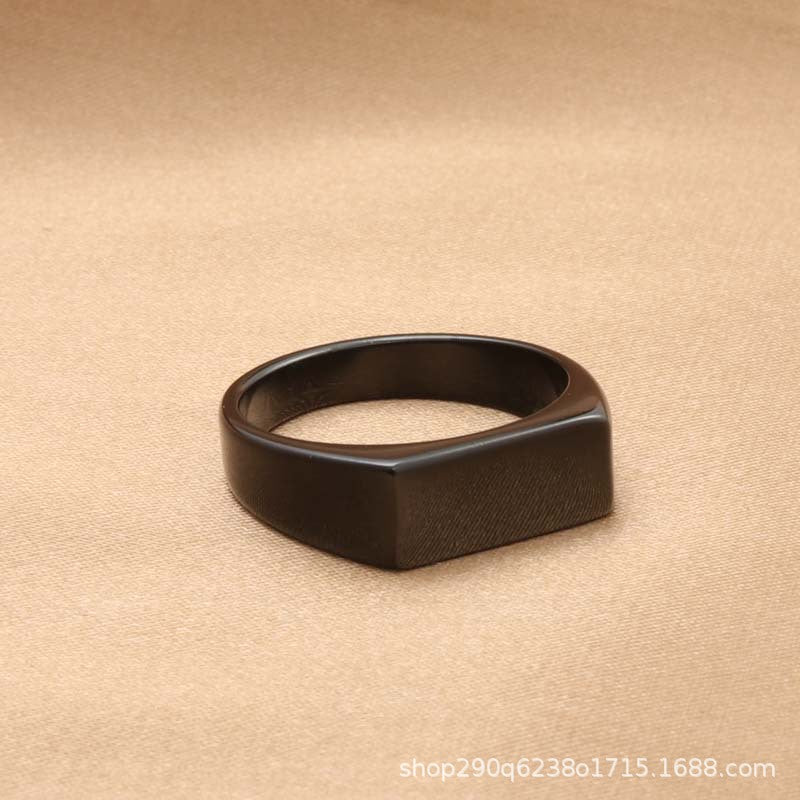 Plain Minimal Stainless Rectangular Ring