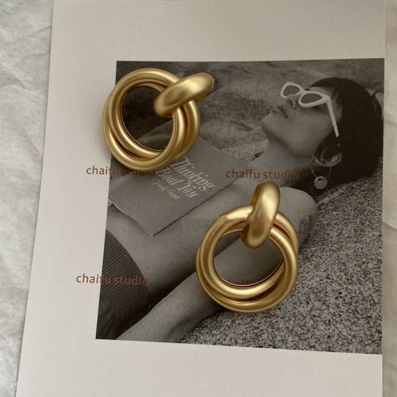 Minimal Circle Rings Earrings